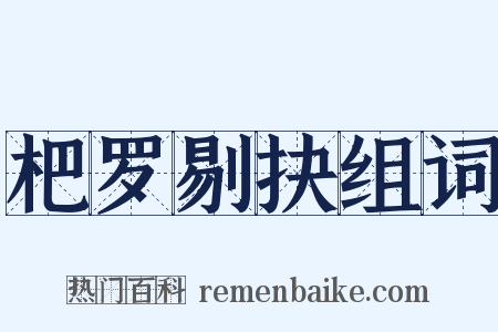 杷罗剔抉组词是什么意思的图片